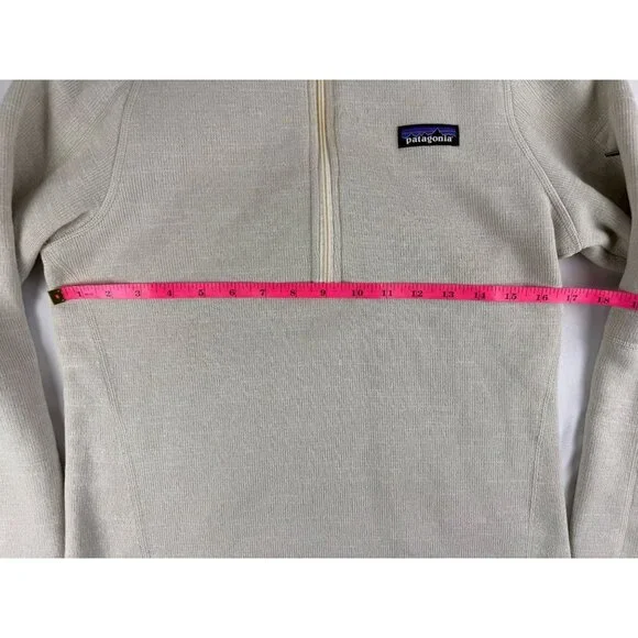 Patagonia Womens Size S 1/4 Zip Pullover Better Sweater Off White - Picture 6 of 7